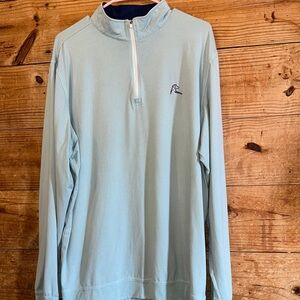 Rhoback Light Blue Quarter-Zip Sweater